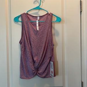 NWT Lululemon Breeze Through Twist Tank Size 10 Raspberry color.